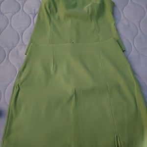 Cute trendy skirt with matching  top color is a lime green